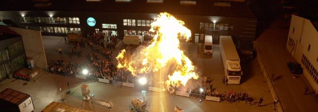 Demonstration einer Explosion auf dem Firmengelände der Rembe GmbH Safety+Control in Brilon