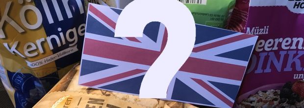 Unionjack mit weißem Fragezeichen davor