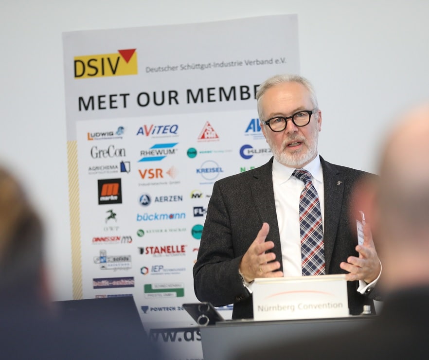 Geschäftsführer des Deutschen Schüttgut Industrie Verbands, Jochen Baumgartner bei der Nürnberg Convention