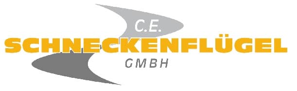Gelb-graues Logo der C.E. Schneckenflügel