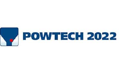 Logo der Powtech, Schüttgutbranchen Messe in Nürnberg