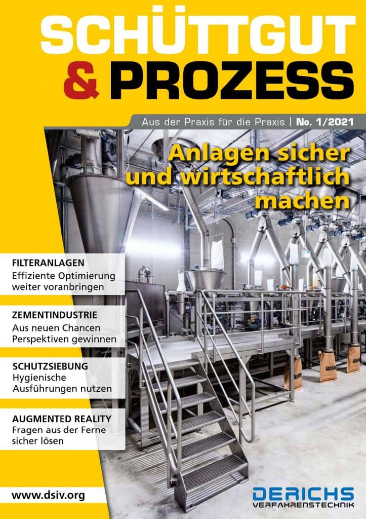 Heftcover des Fachmagazins Schüttgut und Prozess 1 2021
