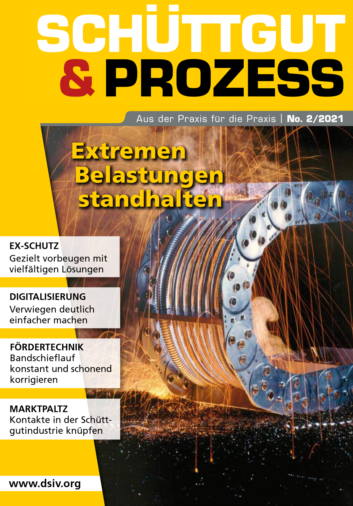 Heftcover des Fachmagazins Schüttgut und Prozess 2 2021