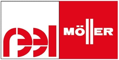 Logo der Reel Möller in rot-weiß.