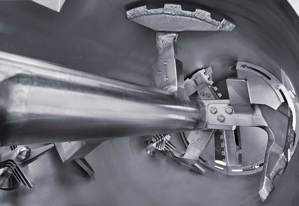 Blick in einen Gebrüder Lödige Pflugscharmischer auf schuettgumagazin