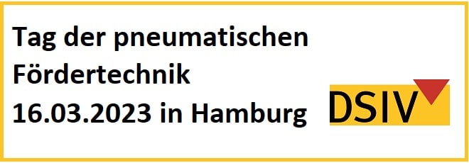 Ankündigung des DSIV Tag der pneumatischen Fördertechnik 16.03.2023 in Hamburg
