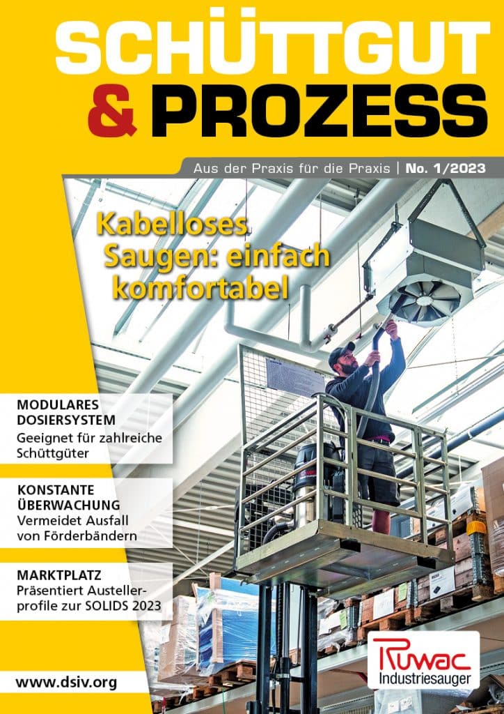 Cover des Magazins Schüttgut & Prozess 1/2023 auf schuettgutmagazin.de