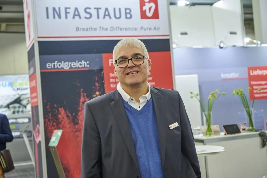 Norbert Kuhn, Infastaub auf dem Solids 2023 Messestand der Infastaub