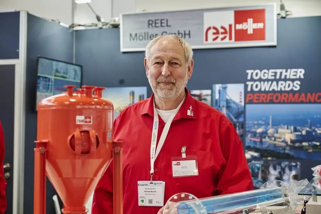 Michael Brocks auf dem Messestand der Reel Möller auf der Solids