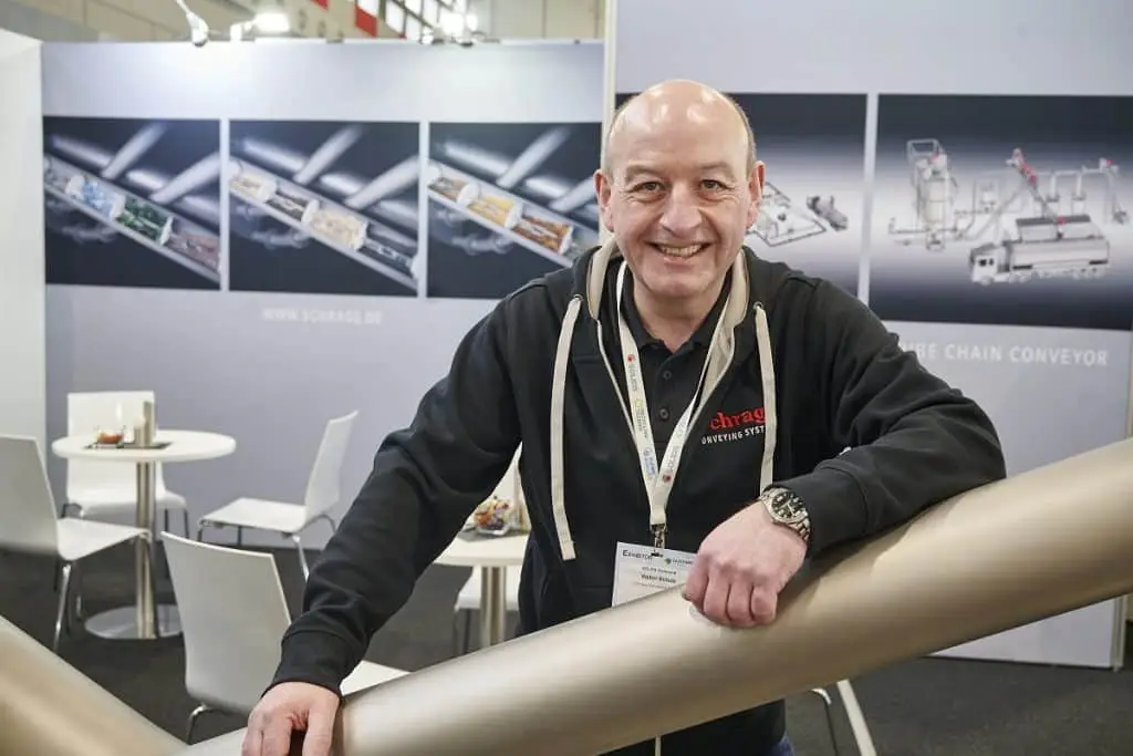 Walter Schulz der Schrage auf dem Messestand der Solids 2023