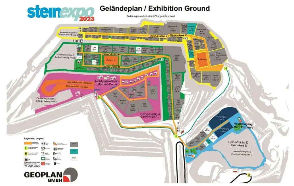 Steinexpo Geländeplan