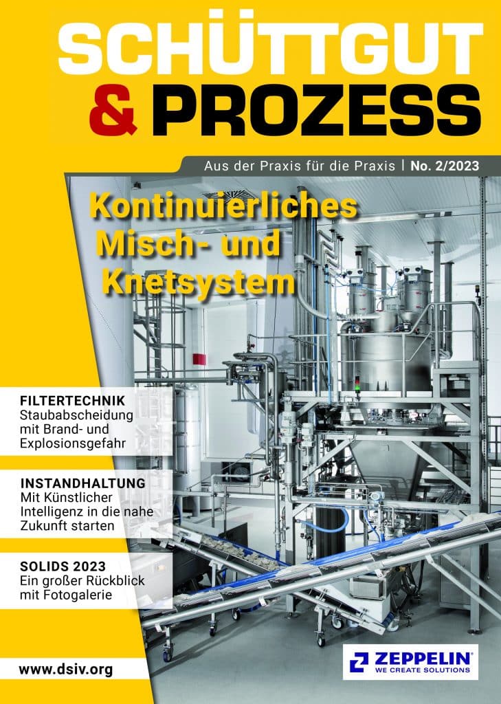 Cover des Magazins Schüttgut & Prozess 2/2023 auf schuettgutmagazin.de