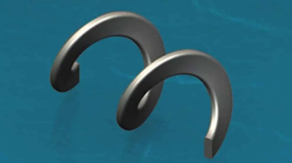 Kurzes Stück einer Flachspirale