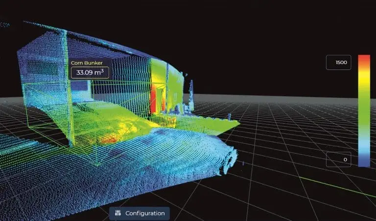 Der Smart LiDAR Qb2 gibt den gemessenen Volumenwert aus und liefert auf Wunsch auch eine hochaufgelöste Punktwolke_schuettgutmagazin.de
