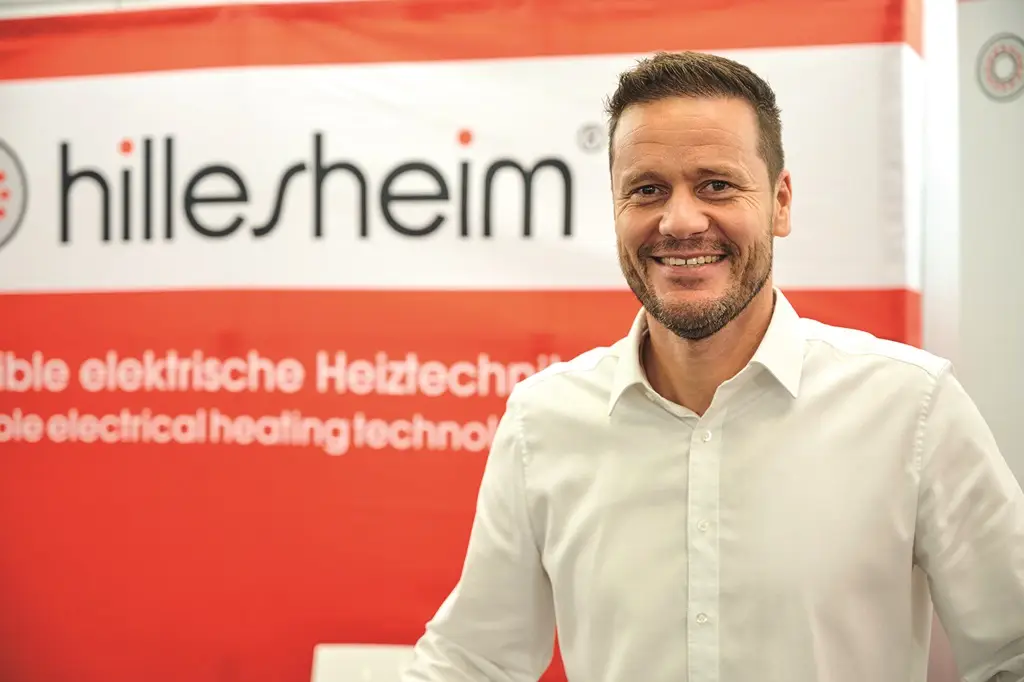 Andreas Hörner von Hillesheim GmbH auf dem Messestand der Solids 2024