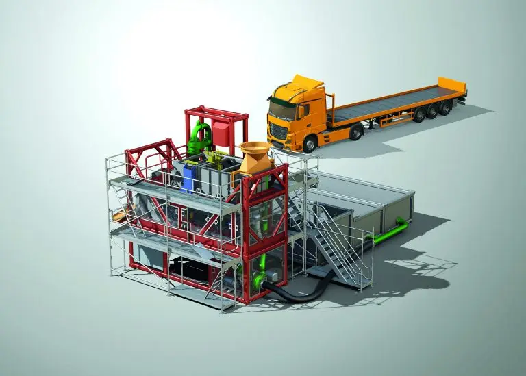Grafik eines Komplettsystems für mobile Setzmaschinen