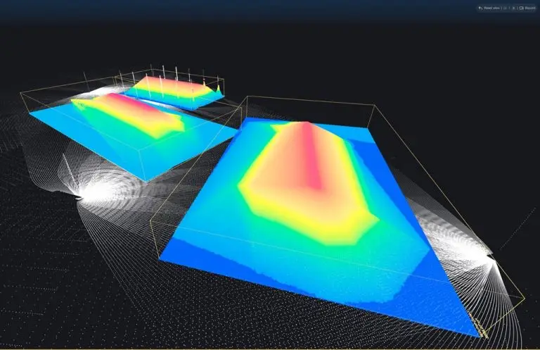 Simulationsbild im Programm von Schüttgut