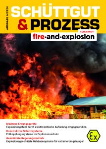 Cover des Magazins Schüttgut & Prozess Sonderheft fire and explosion 6/2024