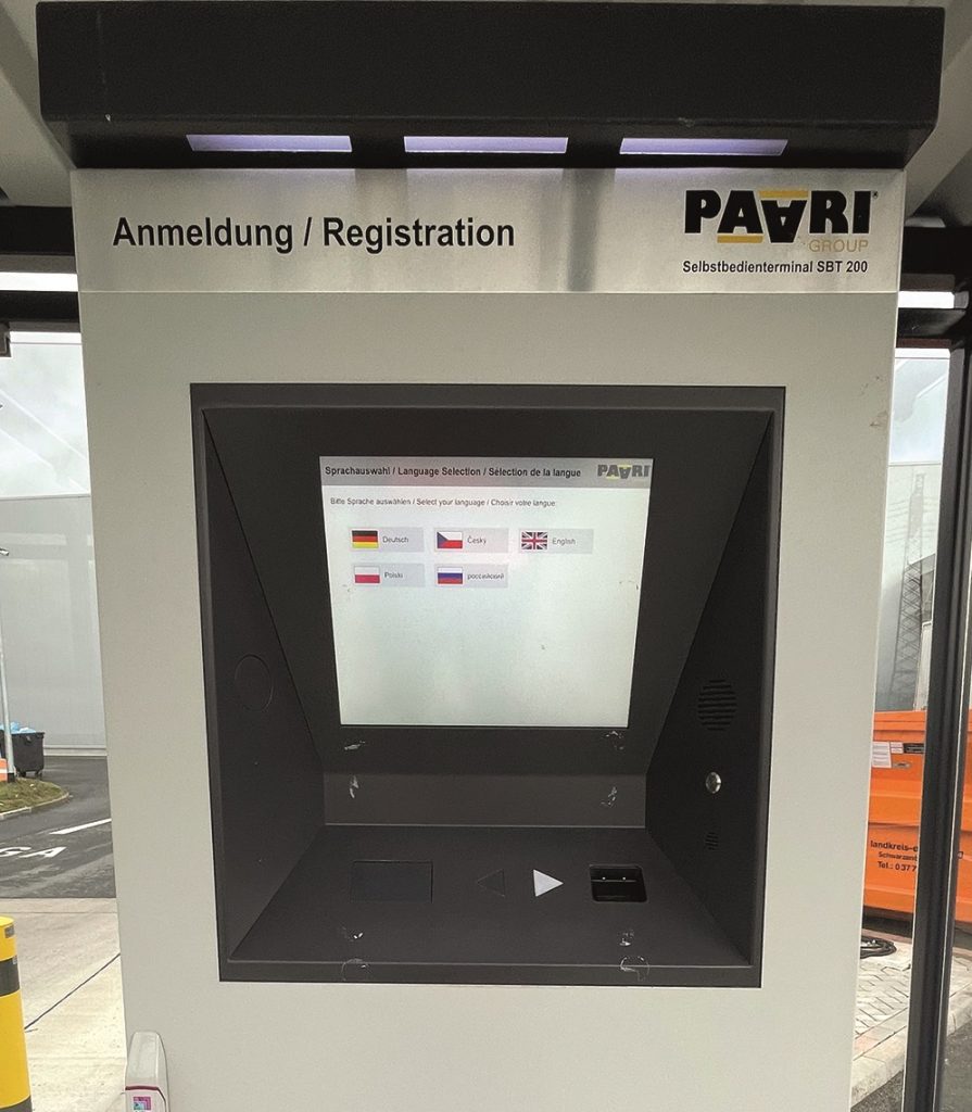 Wägeterminal Display in 5 Sprachen
