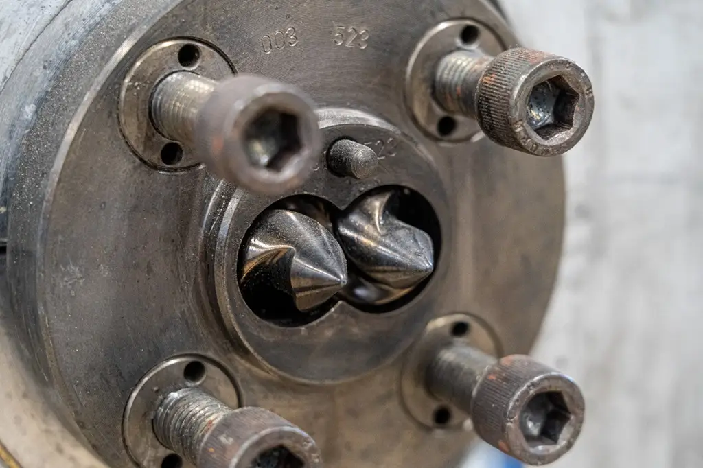 Doppelschneckenextruder Detailansicht