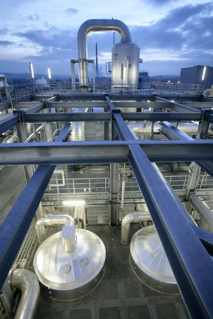 Südzucker AG - Bioethanol GmbH Bioethanol Raffinerie, Bild von Oben auf Silodächer