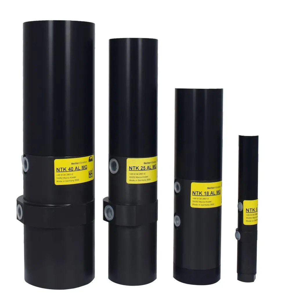 4 schwarze Kappen für Kolbenvibratoren