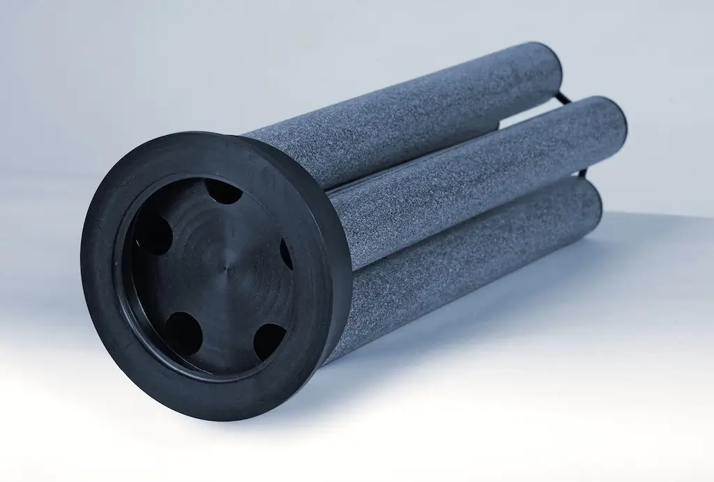 Fünft runde Filterrohre. Zusammengesetzt in einem Runden Filterelement