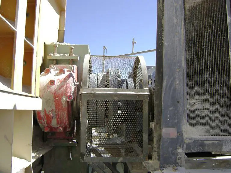 Flanschkupplung eingebut in eine Minenmaschiene