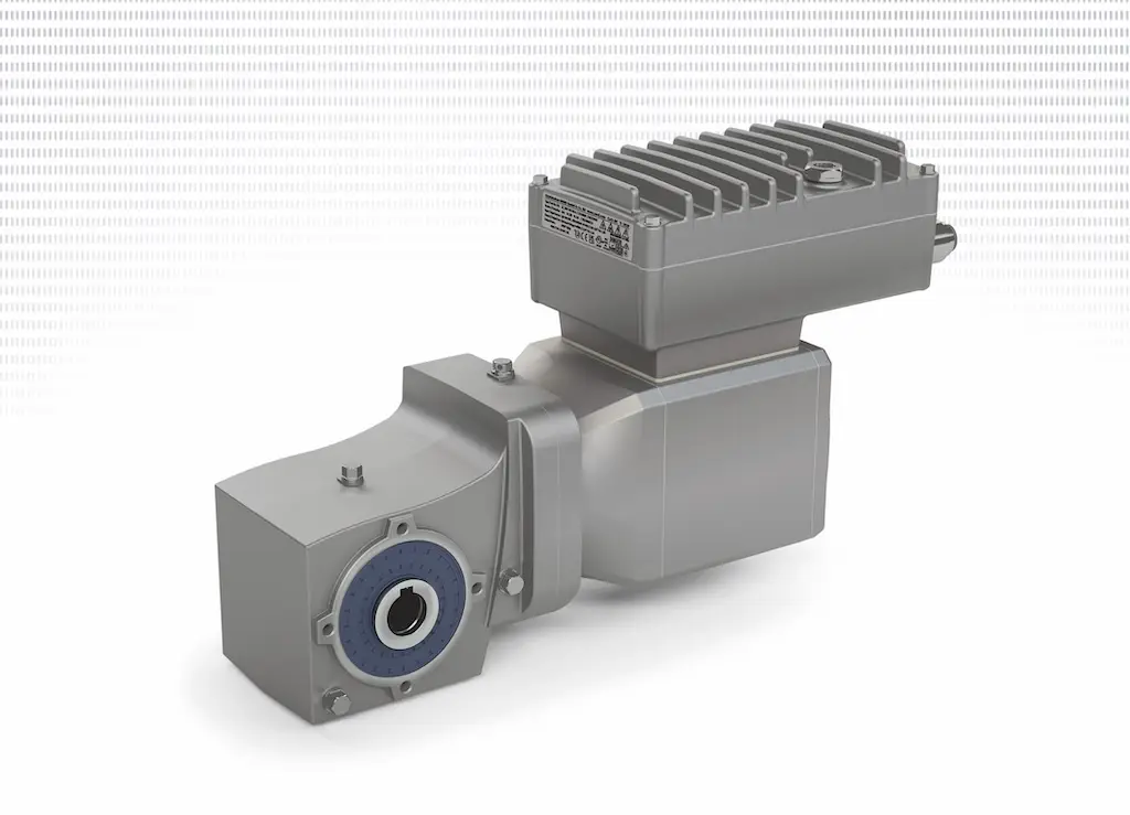 Grauer Antrieb vor einem weißen Hintergrund