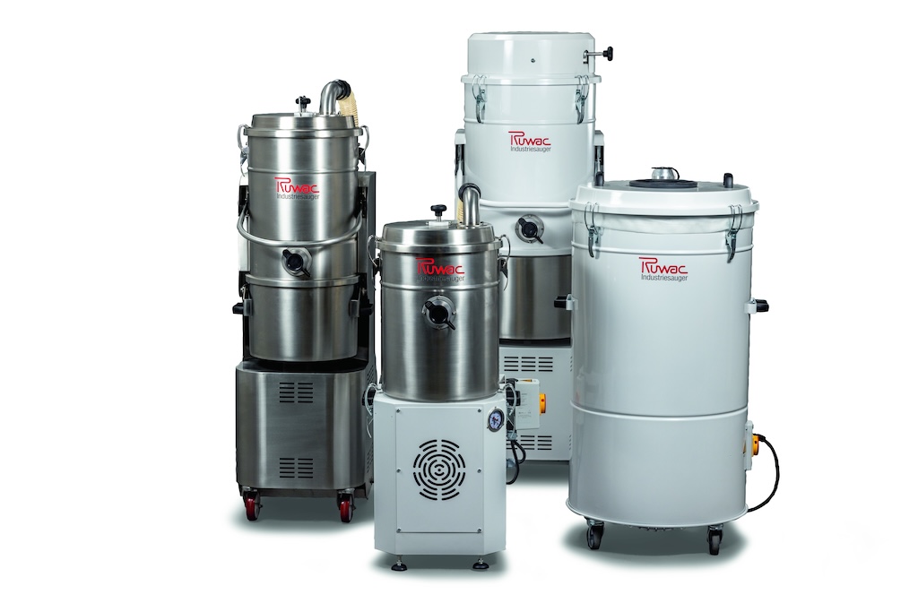 Vier verschiedene Industriesauger
