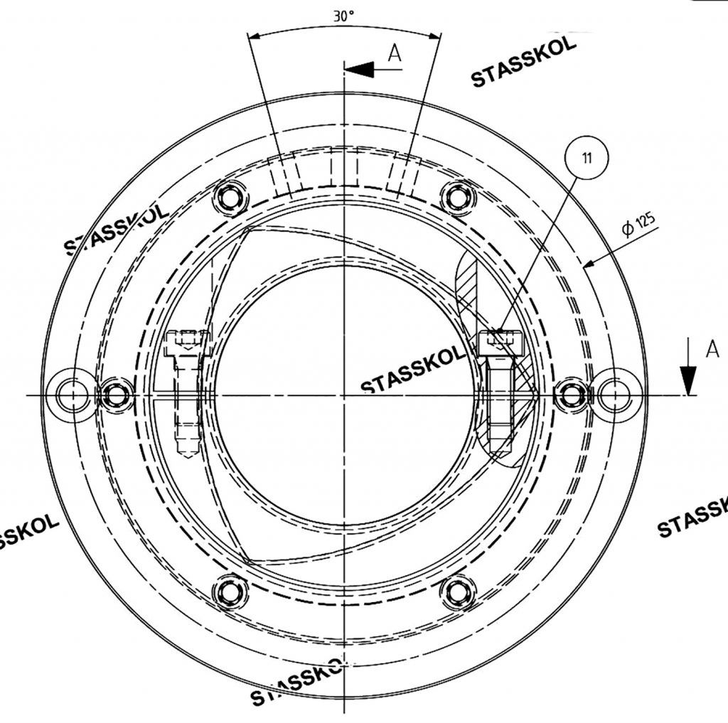 Schematische Skizze eines Gehäuseteils