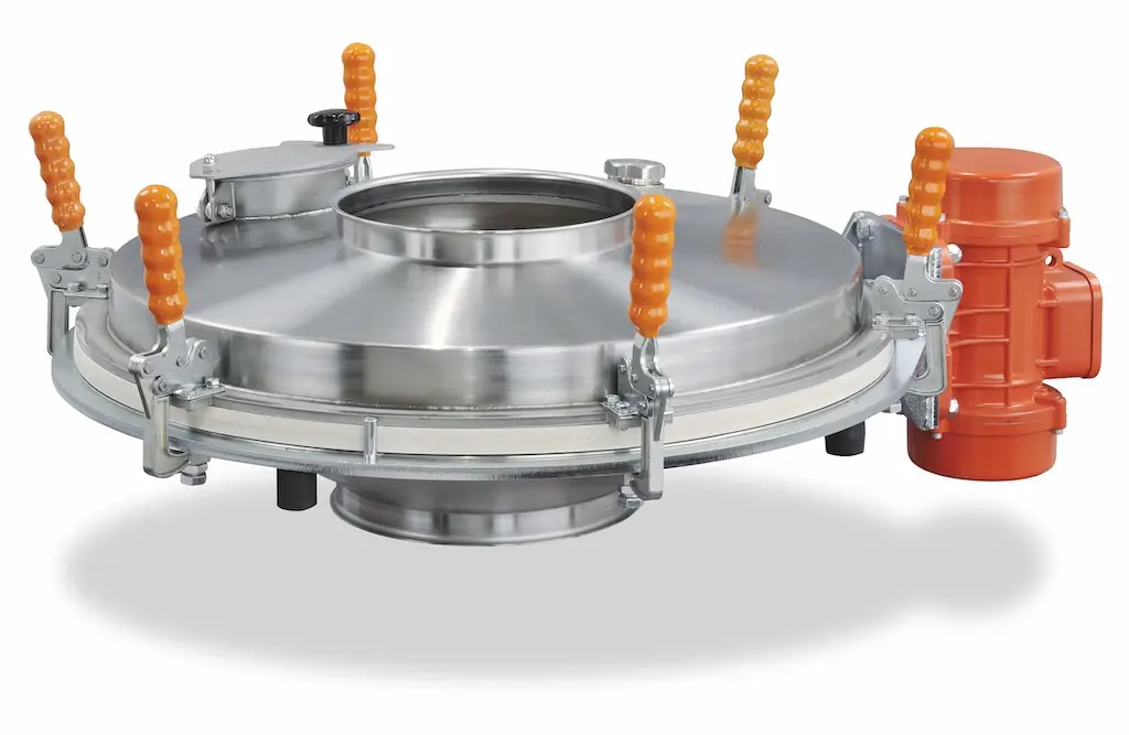 Siebmaschiene ohne Überlaufvorrichtung.