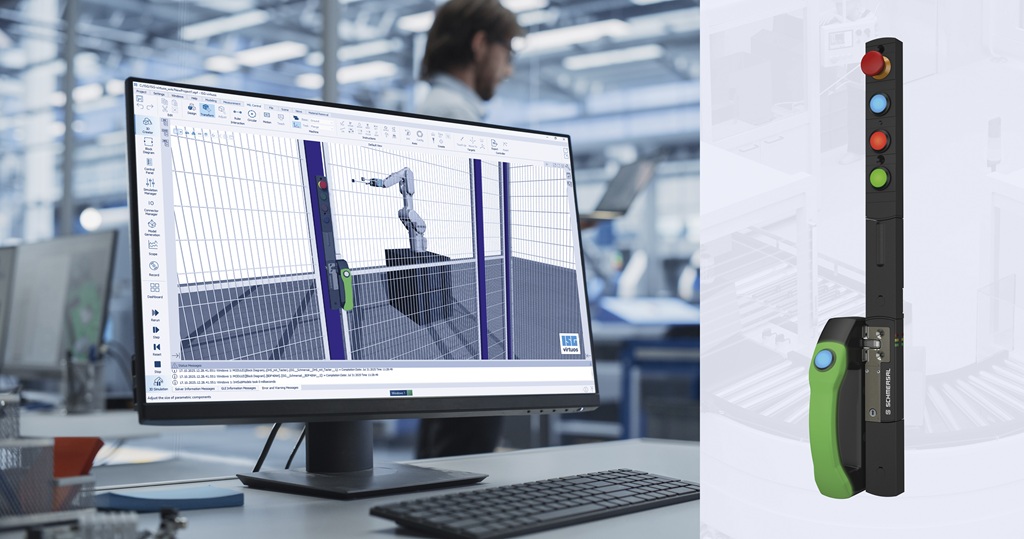 Bildschirm mit Automatisierung mit Tastatur. Rechts ein Bedienstick.