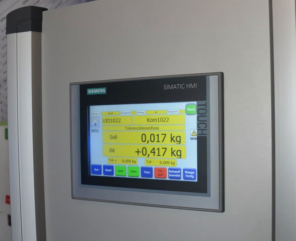 Terminal eines wägetechnischen Prozesses in der Industrie