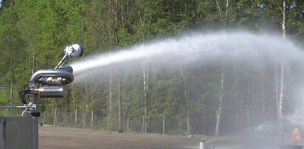 Löschanlage in aktion