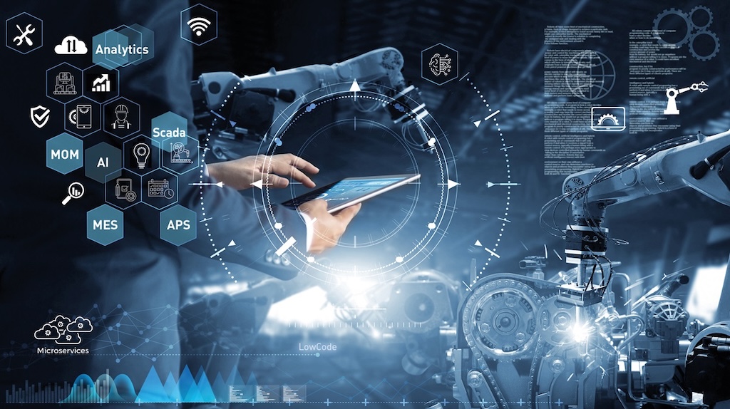 Grafik mit verschiedenen im Raum liegenden alementen