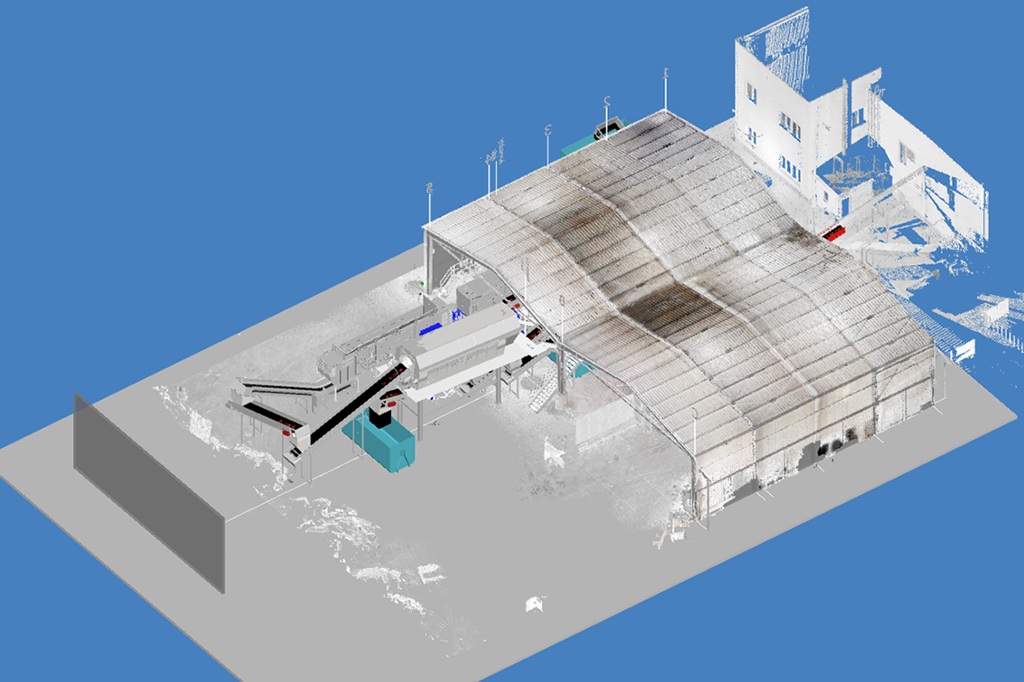 3 D Animation einer Produktionsanlage