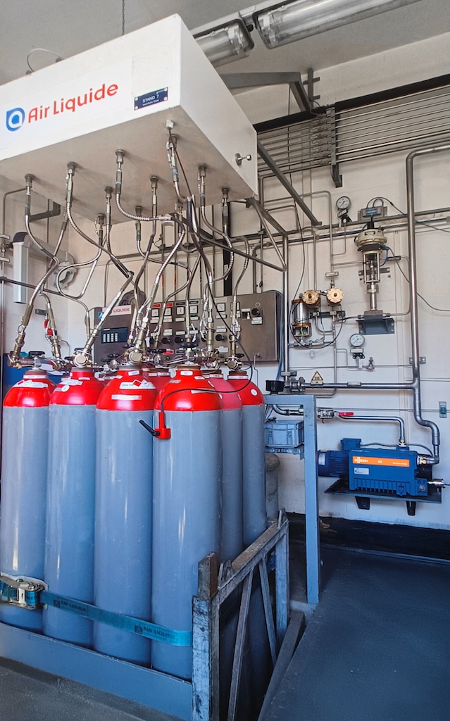 Abfüllanlage für Gasfladchen