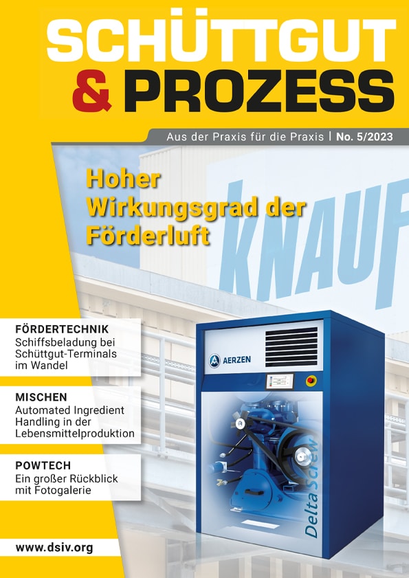 Cover des Magazins Schüttgut & Prozess 5/2023 auf schuettgutmagazin.de
