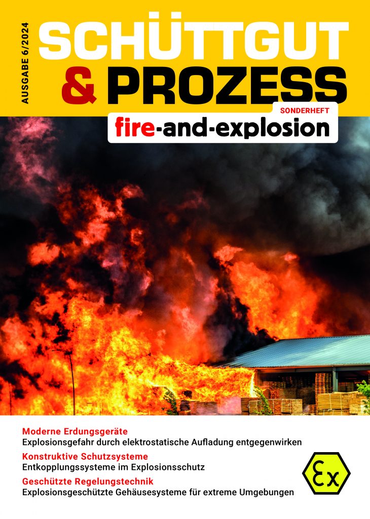 Cover des Magazins Schüttgut & Prozess Sonderheft fire and explosion 6/2024