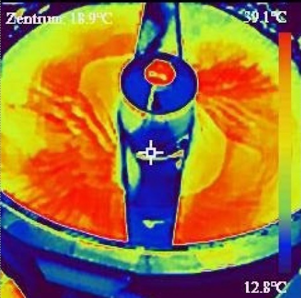 Wärmebildaufnahme eines Mixers