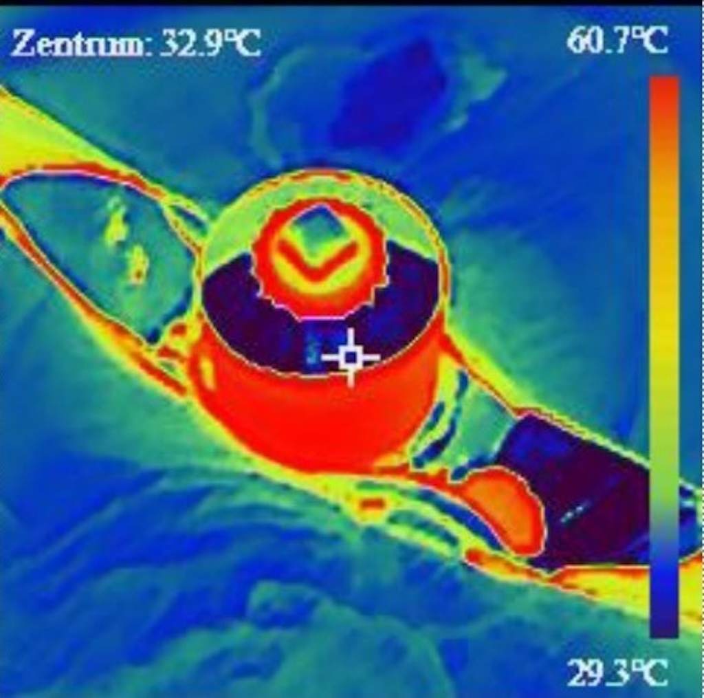Wärmebildaufnahme eines Mixers