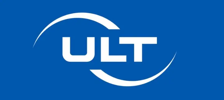Banner der Ult AG auf schuettgutmagazin. Blauer Hintergrund, weiße Schrift
