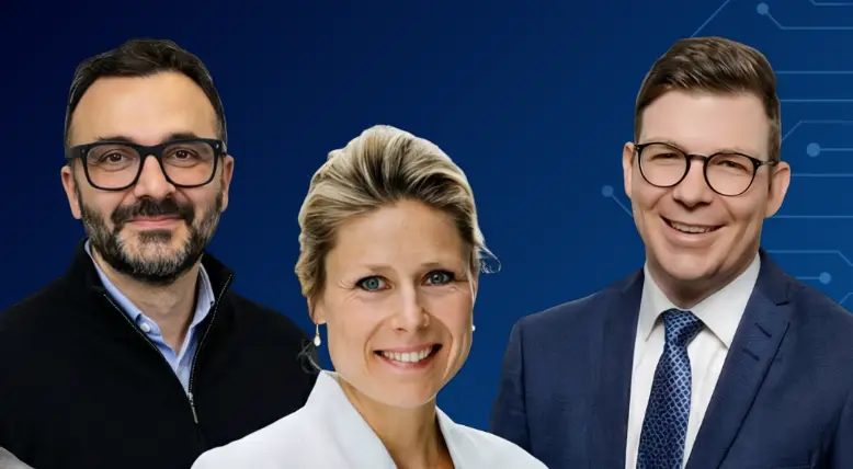 (v.l.n.r.): Dr.-Ing. Matteo Berioli, CEO AUGUSTA SPACE; Dr. Yvonne Weitsch, Market Segment Manager Aerospace & Defense, Rohde & Schwarz und Dr.-Ing. Christoph Spranger, CEO VITES; © CADFEM