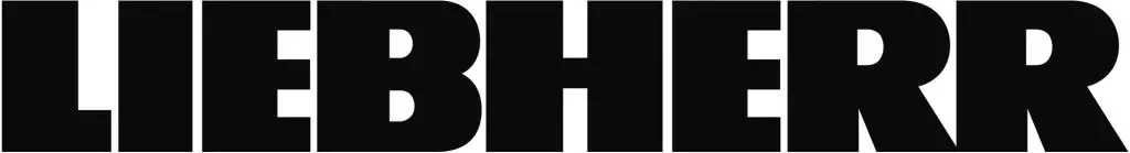 Wortlogo der Liebherr. Schwarze Schrift auf weißem Grund