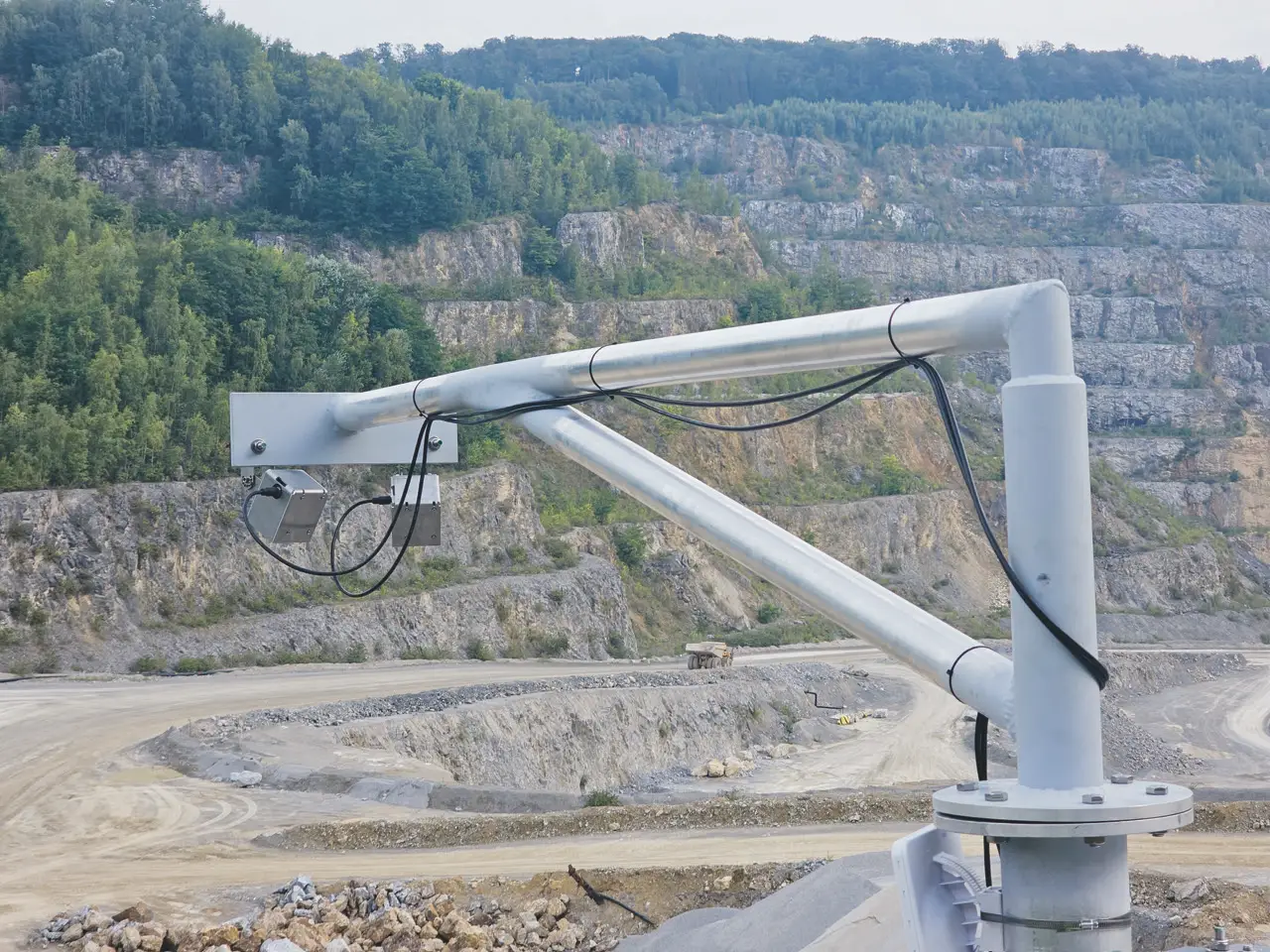 LiDAR-Sensor zur Haldenvermessung in einem Steinbruch